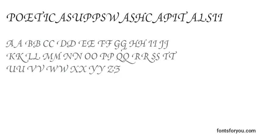 Шрифт PoeticaSuppSwashCapitalsIi – алфавит, цифры, специальные символы