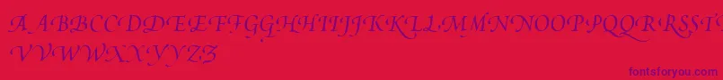 PoeticaSuppSwashCapitalsIi Font – Purple Fonts on Red Background