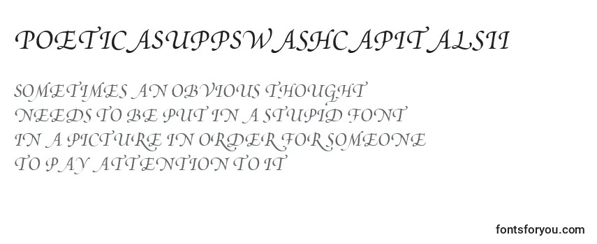 Обзор шрифта PoeticaSuppSwashCapitalsIi
