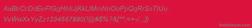 CordiaupcBoldItalic Font – Gray Fonts on Red Background