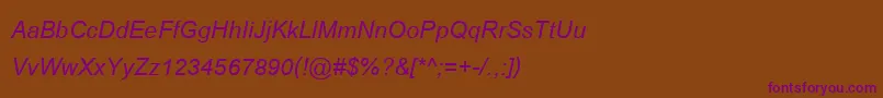 Шрифт CordiaupcBoldItalic – фиолетовые шрифты на коричневом фоне