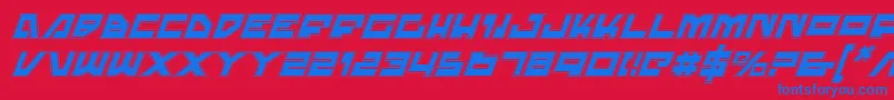 Trajiapi Font – Blue Fonts on Red Background