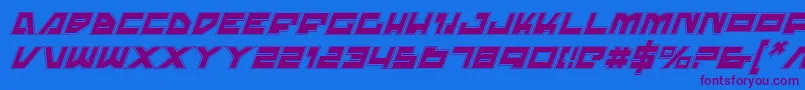 Trajiapi Font – Purple Fonts on Blue Background