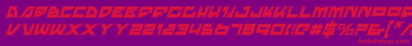 フォントTrajiapi – 紫の背景に赤い文字