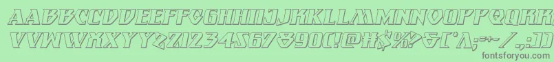 Eternalknight3Dital Font – Gray Fonts on Green Background