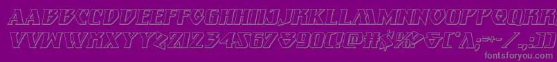 Eternalknight3Dital Font – Gray Fonts on Purple Background