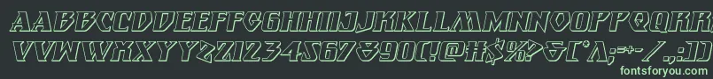 Eternalknight3Dital Font – Green Fonts on Black Background