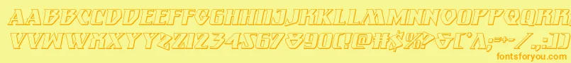 Eternalknight3Dital Font – Orange Fonts on Yellow Background