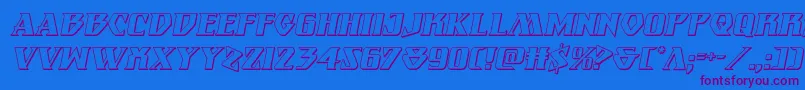 Eternalknight3Dital Font – Purple Fonts on Blue Background