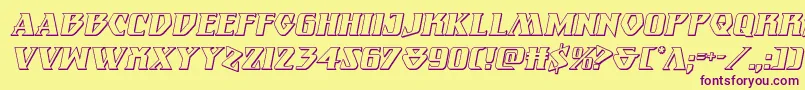 Eternalknight3Dital Font – Purple Fonts on Yellow Background