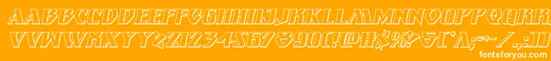 Eternalknight3Dital Font – White Fonts on Orange Background