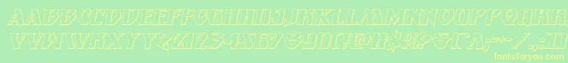 Eternalknight3Dital Font – Yellow Fonts on Green Background