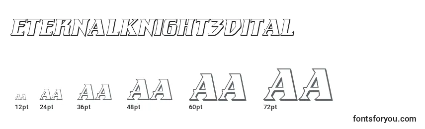 Eternalknight3Dital Font Sizes