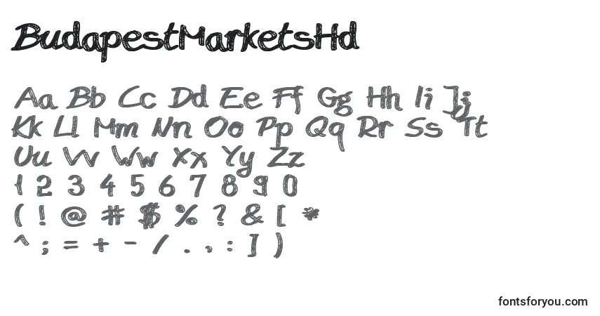 BudapestMarketsHd Font – alphabet, numbers, special characters