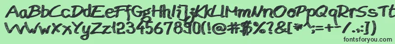 BudapestMarketsHd Font – Black Fonts on Green Background