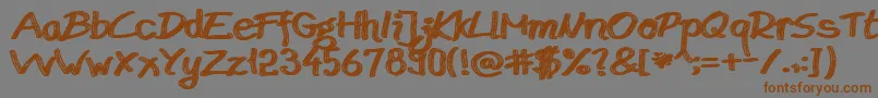 Weitere Informationen zur BudapestMarketsHd-Schriftart BudapestMarketsHd-Schriftart – Braune Schriften auf grauem Hintergrund