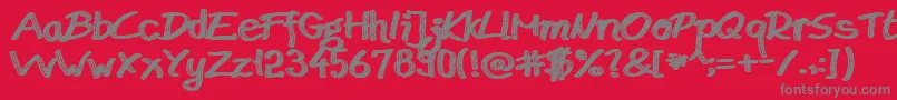 BudapestMarketsHd Font – Gray Fonts on Red Background