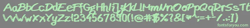 BudapestMarketsHd Font – Green Fonts on Gray Background