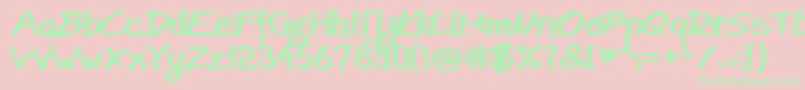 BudapestMarketsHd Font – Green Fonts on Pink Background