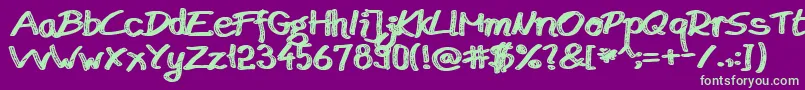 BudapestMarketsHd Font – Green Fonts on Purple Background