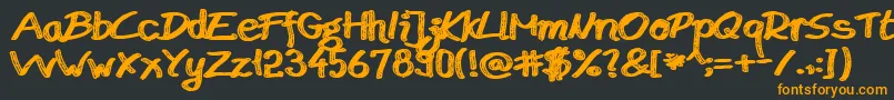 BudapestMarketsHd Font – Orange Fonts on Black Background