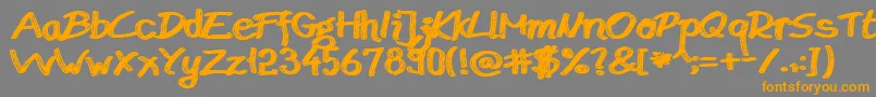 BudapestMarketsHd Font – Orange Fonts on Gray Background