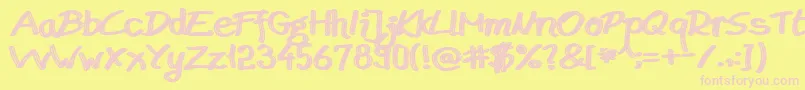 Weitere Informationen zur BudapestMarketsHd-Schriftart BudapestMarketsHd-Schriftart – Rosa Schriften auf gelbem Hintergrund