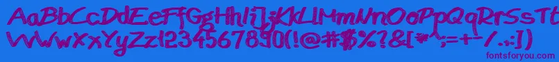 Weitere Informationen zur BudapestMarketsHd-Schriftart BudapestMarketsHd-Schriftart – Violette Schriften auf blauem Hintergrund