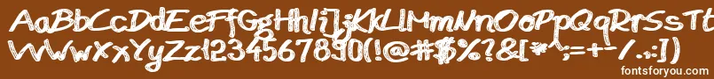 フォントBudapestMarketsHd – 茶色の背景に白い文字