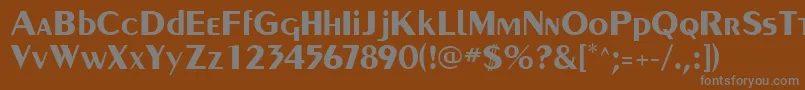 フォントCarnatiSsiBold – 茶色の背景に灰色の文字