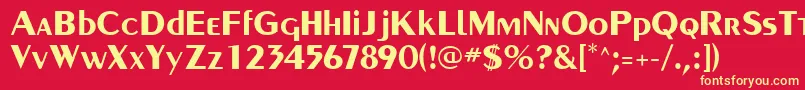 CarnatiSsiBold Font – Yellow Fonts on Red Background