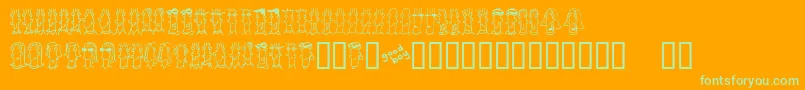 Buenc Font – Green Fonts on Orange Background