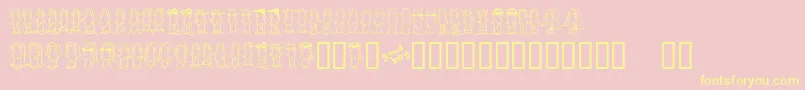 Buenc Font – Yellow Fonts on Pink Background