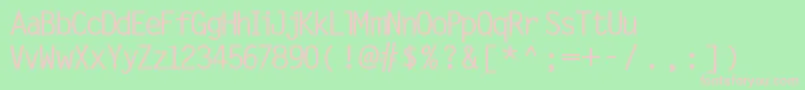 MicrofineSsiBold Font – Pink Fonts on Green Background