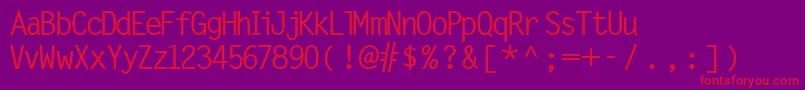 MicrofineSsiBold Font – Red Fonts on Purple Background