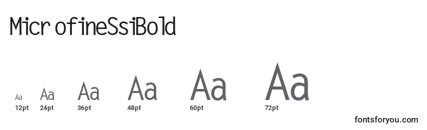 MicrofineSsiBold Font Sizes