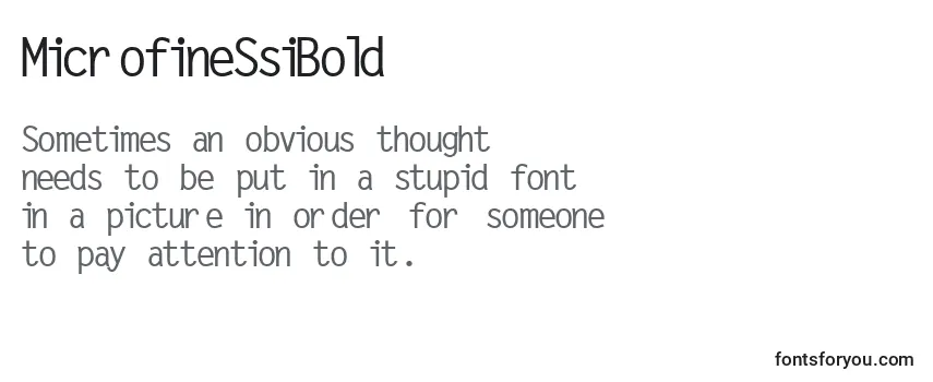 MicrofineSsiBold Font