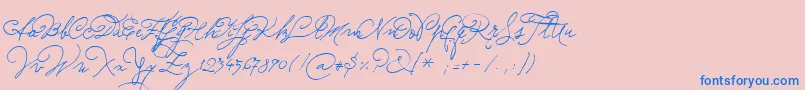 Sudestada-Schriftart – Blaue Schriften auf rosa Hintergrund