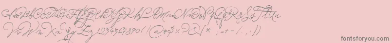 Sudestada-Schriftart – Graue Schriften auf rosa Hintergrund