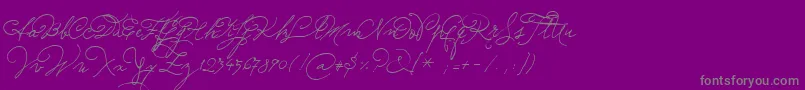 Sudestada-Schriftart – Graue Schriften auf violettem Hintergrund