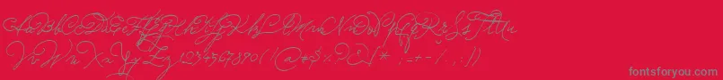 Sudestada Font – Gray Fonts on Red Background