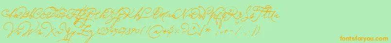 Sudestada Font – Orange Fonts on Green Background