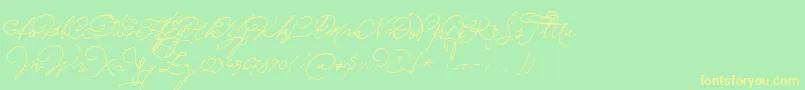 Sudestada Font – Yellow Fonts on Green Background