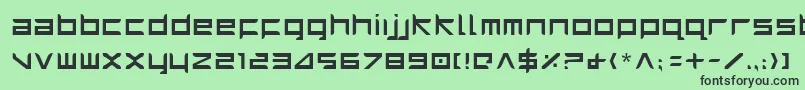 フォントHarri – 緑の背景に黒い文字