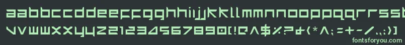 フォントHarri – 黒い背景に緑の文字