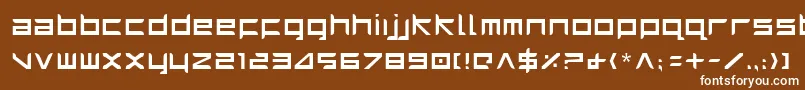 フォントHarri – 茶色の背景に白い文字
