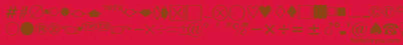 Eisagonewsssk Font – Brown Fonts on Red Background