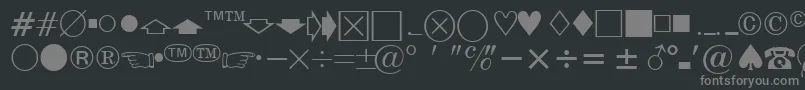 フォントEisagonewsssk – 黒い背景に灰色の文字