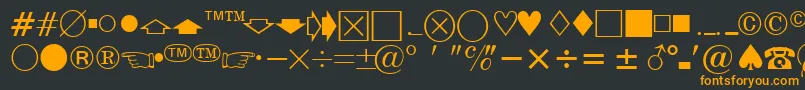 Eisagonewsssk Font – Orange Fonts on Black Background