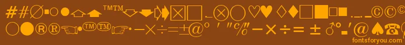 Eisagonewsssk Font – Orange Fonts on Brown Background